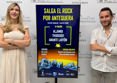 El festival 'Salga el Rock por Antequera' celebrará su cuarta edición el sábado 5 de julio con entrada libre y tres potentes bandas en directo