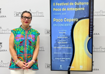 Paco Cepero protagoniza el II Festival de Guitarra Paco de Antequera el próximo 1 de agosto en la plaza de los Escribanos