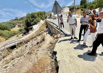 La Junta de Andalucía invertirá más de 500.000 euros en la estabilización de la ladera del arroyo Aljibe en la pedanía de La Joya continuando con las actuaciones para solventar los daños provocados por la DANA de 2024