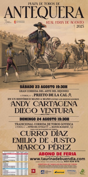 Cartel taurino Real Feria Agosto Antequera